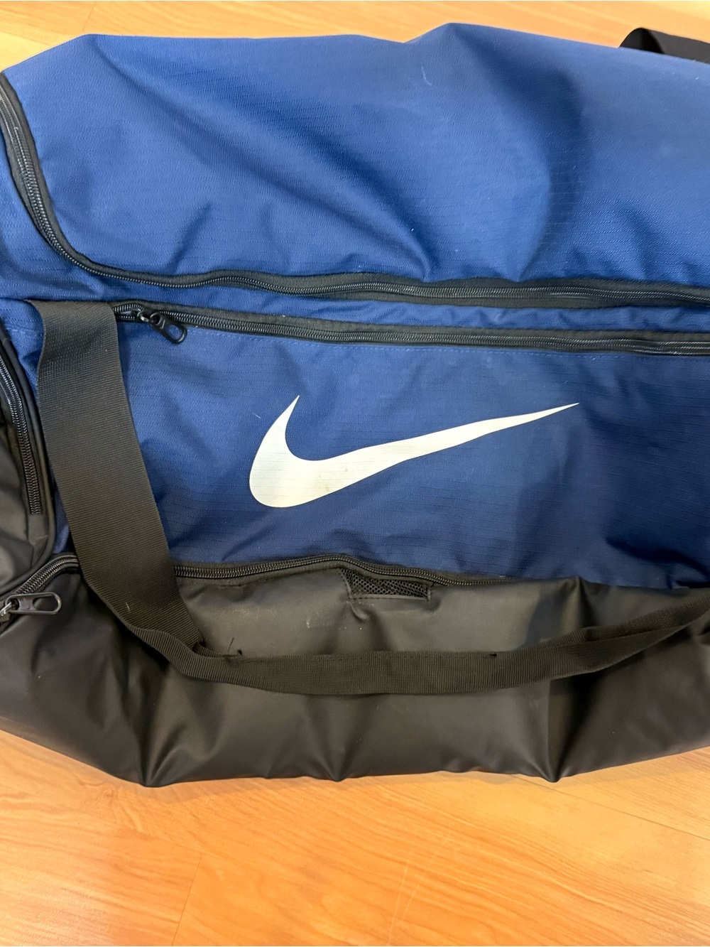 Nike Navy Blue and Black Duffle Bag